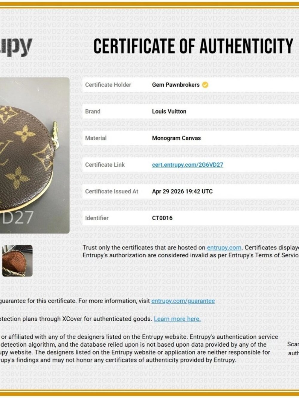 Louis Vuitton Monogram Round Coin Purse Wallet - Brown - Picture 9 of 16